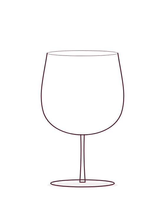 Animated illustration: red wine poured into a glass